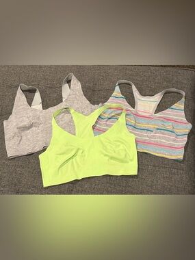 No Boundaries Stretch Bralettes - 2 Racerback (XL & XXL) & 1 Regular (XL)